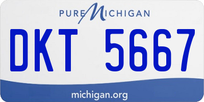 MI license plate DKT5667