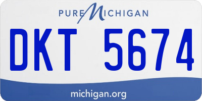 MI license plate DKT5674
