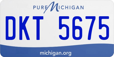 MI license plate DKT5675