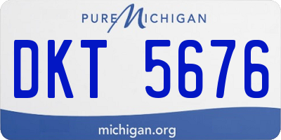 MI license plate DKT5676