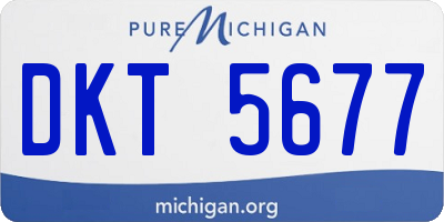 MI license plate DKT5677