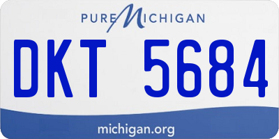 MI license plate DKT5684