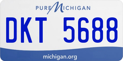 MI license plate DKT5688