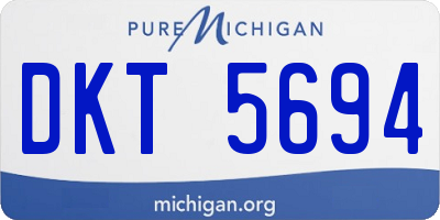 MI license plate DKT5694