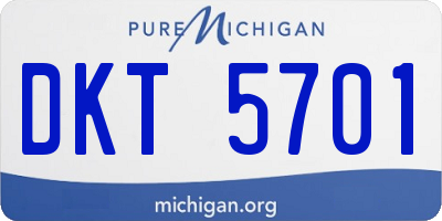 MI license plate DKT5701
