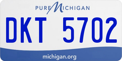 MI license plate DKT5702