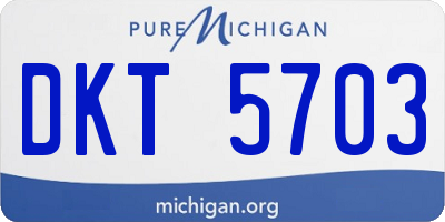 MI license plate DKT5703