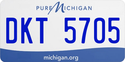 MI license plate DKT5705