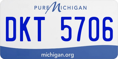 MI license plate DKT5706