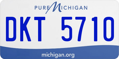 MI license plate DKT5710