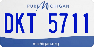 MI license plate DKT5711
