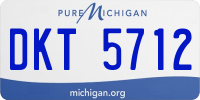 MI license plate DKT5712