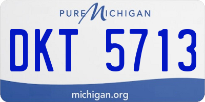 MI license plate DKT5713