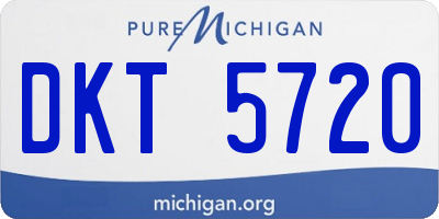 MI license plate DKT5720