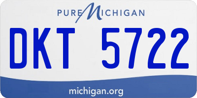 MI license plate DKT5722