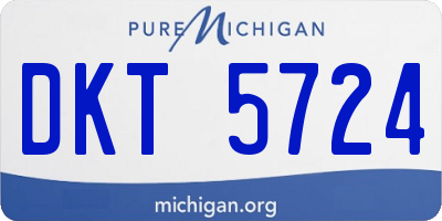 MI license plate DKT5724