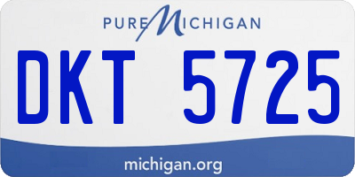 MI license plate DKT5725