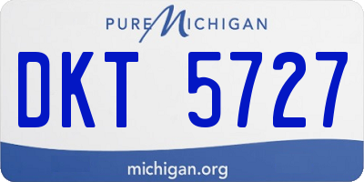 MI license plate DKT5727