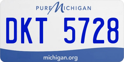 MI license plate DKT5728