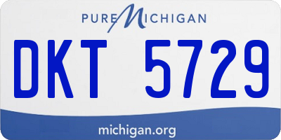 MI license plate DKT5729