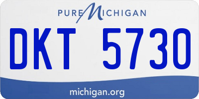 MI license plate DKT5730