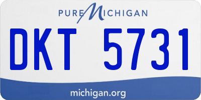 MI license plate DKT5731