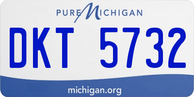 MI license plate DKT5732