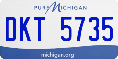 MI license plate DKT5735
