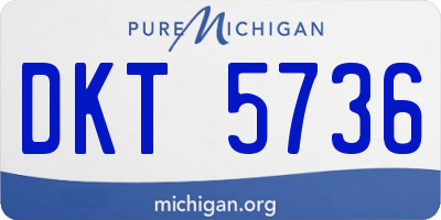 MI license plate DKT5736