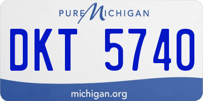 MI license plate DKT5740