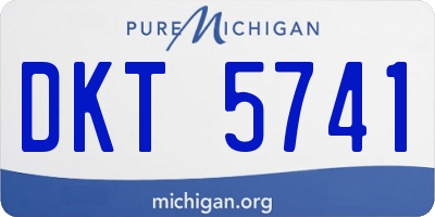 MI license plate DKT5741