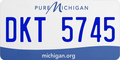MI license plate DKT5745