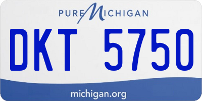 MI license plate DKT5750