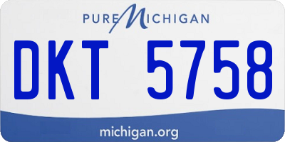 MI license plate DKT5758