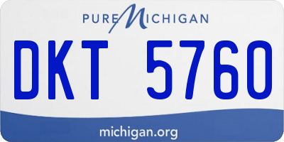 MI license plate DKT5760