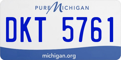 MI license plate DKT5761