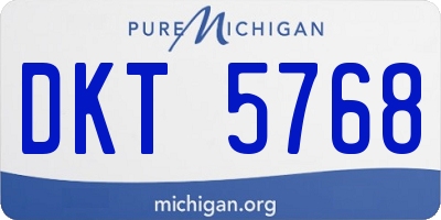 MI license plate DKT5768