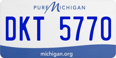 MI license plate DKT5770