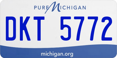 MI license plate DKT5772