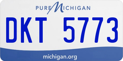 MI license plate DKT5773
