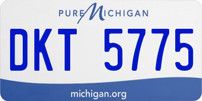 MI license plate DKT5775