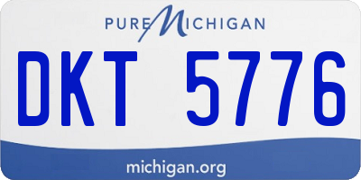 MI license plate DKT5776