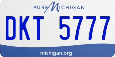 MI license plate DKT5777