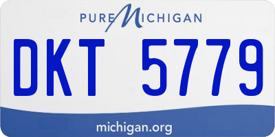 MI license plate DKT5779