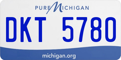 MI license plate DKT5780