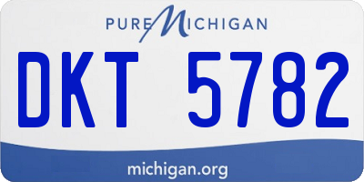 MI license plate DKT5782