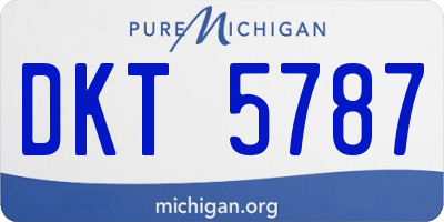 MI license plate DKT5787