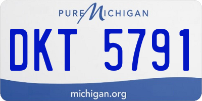 MI license plate DKT5791