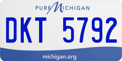 MI license plate DKT5792