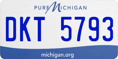 MI license plate DKT5793